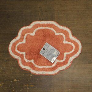Home Weavers Allure Collection 100% Cotton Bathroom Rug Coral Red Pink 17" x 24"